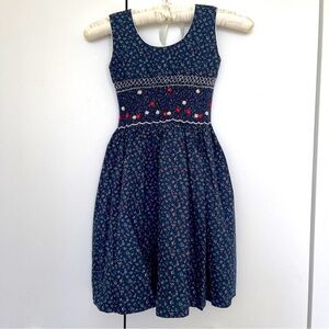 Dress smocks sleeveless 6T blue Acanthe